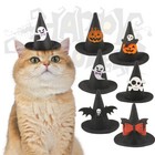 Dog Christmas Costumes Pet Witch Hat For Party Decoration Cat Pumpkin Collar Usa