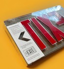      Clear Acrylic Edge-lit Exit Sign Replacement Panel Red Letters W  Chevrons