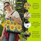 Briarwood Lane Checkered Sunflowers Summer Canvas Tote Bag 15  X 14  X 7 