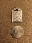 Designer Louis Vuitton Double Sided Silver Tone Charm button
