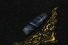 Authentic Ancient Banded Blue Agate Stone Bead With Eye In Perfect Condition