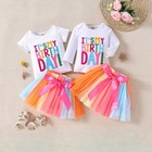 Toddler Girls Birthday Dress Party Princess Outfits Glittery Tutu Skirts Costume
