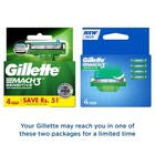 Gillette Mach 3 Sensitive Manual Shaving Razor Blades  4 Cartridge Pack 
