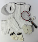 Vintage Pleasant Company American Girl Doll Tennis Outfit Set Visor Racquet Sock