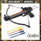 50 Lb Archery Pistol Hunting Crossbow Bow   12 Bolts   Mini 4 Plastic Arrows