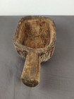 Antique Ukrainian Wooden  mortar  hand Carved Grain Bowl Primitive Decor