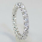 2 64 Ct Round Natural Diamond Eternity Wedding Band 14k Solid White Gold Size 7