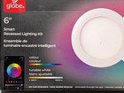Globe Electric 50069 Wi-fi Smart 6  Ultra Slim Led Recessed Lighting Kit 2-pack