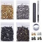 400 Sets 5mm Leather Rivets  Double Cap Rivet Tubular 4 Colors Metal Studs Wi   