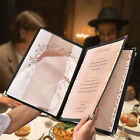 Wechef 20 Pack 8 5 x14  4 Page 8 View Menu Covers Black Trim Restaurant Cafe