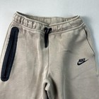 Nike Tech Fleece Sweatpants Boys Large Beige Joggers Swoosh Athletic Sportswear