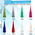 Plastic Tapered Pinhead Blunt Tips 160 Pcs 8 Size Adhesive Dispensing Glue