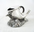Rare  Victorian  English  Horn And Stag Spoon Warmer  S p    19thc  1880