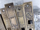 Lot Of 7 Antique Decorative  Eastlake Style Brass Mortise Door Latches