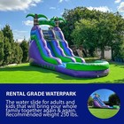 Herokiddo 16    Tropical Inflatable Water Slide For Kids With Pool And Air Blower