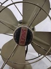 Vintage Singer 10-12 Inch Oscillating Desk Fan Sewing Machine Fan Olive Green