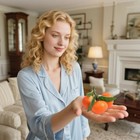 Fake Mini Tangerine Orange Artificial Fruit Simulation Fake Lifelike For Home   