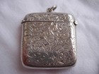 Antique English Sterling Silver Vesta Case early Xx Century 