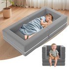 Portable Toddler Travel Bed  Foldable   Soft - 3-in-1 Convertible Portable 