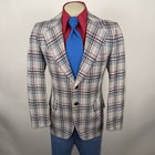 Vtg 60s 70s Leisure Suit Mens 42 Jacket Coat 30 30 Pants Bell Bottom Disco Rose