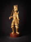 Antique Wooden Burmese Nat Statue From Burma  19th Century