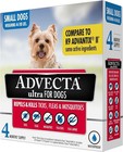 3 X Advecta Ultra For Dogs Small  4 - 10 Lbs  4 Month  total 12 Month  Nib