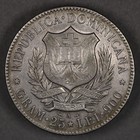 1891 Dominican Republic Silver 5 Francos