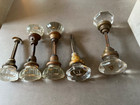 Mixed Lot 8 Victorian Crystal And Brass Doorknobs