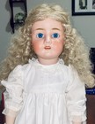 Antique 24    Shoneau   Hoffmeister  914 Bisque Head Doll W mohair Wig Stunning 