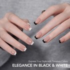 Black And White Swirl Gel Nail Polish Art Liner  2pcs 12ml Classic Colors Nail P