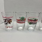 Budweiser Retro Pint Collector Series Glasses Set Of 6