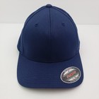 Port Authority Adult Mens Size L xl Dark Blue Blank The Original Flexfit Hat