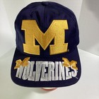 Michigan Wolverines Hat Cap Vtg Early 90s Original Ncaa  Nos Rare Htf Headmaster