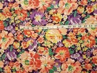 Lot Of 8 Half Yards Florals Flowers Vines Colorful Variety Cotton Fabric