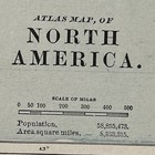 Large Antique 1886 Map Of North America 21 5   x13 5   