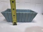 Vintage Cookson Pottery 926 Aqua Teal Ribbed Ceramic Planter Mid Century Mcm