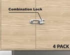 4 Pack Child Proof Sliding Cabinet Door Locks Adjustable Safety Latches