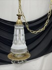 Restored Antique Vtg Art Deco Mcm Pendant Swag Light 1940s 1950s Sputnik Atomic