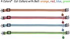 Cat Collar With Bell 4 Pack Durable Breakaway Adjustable Reflective Cat Collars