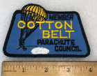 Cotton Belt Parachute Council Member Patch Vintage Paratrooper Sky Diving