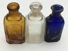Antique 1870-90s Pharmacy Bottles From The Czars Era   v  B    3 Pieces