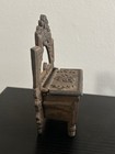 Vintage Iron Art Cast Iron Match Safe Holder Wall Pocket Lift Top Lid Lb-19