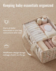 Floral Diaper Caddy Organizer  Storage Basket  Floral Beige