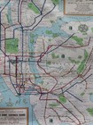 1940 Map Of The New York City Subway Wall Art Poster Print Decor Nyc 12  X 16 