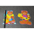 Carson Dellosa Laminated Cutouts Summer Teddy Bear Picnic Beach Decor Set Vtg