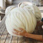 5 Lbs White Merino Wool Roving  Bulk Natural Undyed Felting Spinning Chunky Yarn