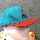 Neff Snapback Hat Teal Red Custom Goods Triangle Patch Skate Cap V16fs00tc O s