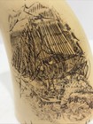 Vintage Sperm Whale Tooth Scrimshaw Replica Ship Lake 5    T