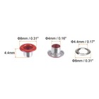 200set Grommets Kit Metal Eyelets 4mm 0 16  Grommet For Shoes Clothes  Red