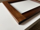 Vintage Mid Century Solid Walnut Low Profile Thin Gallery Picture Painting Frame